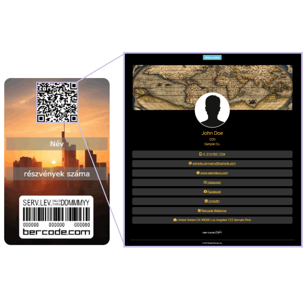 Sajat nevjegy QR kod